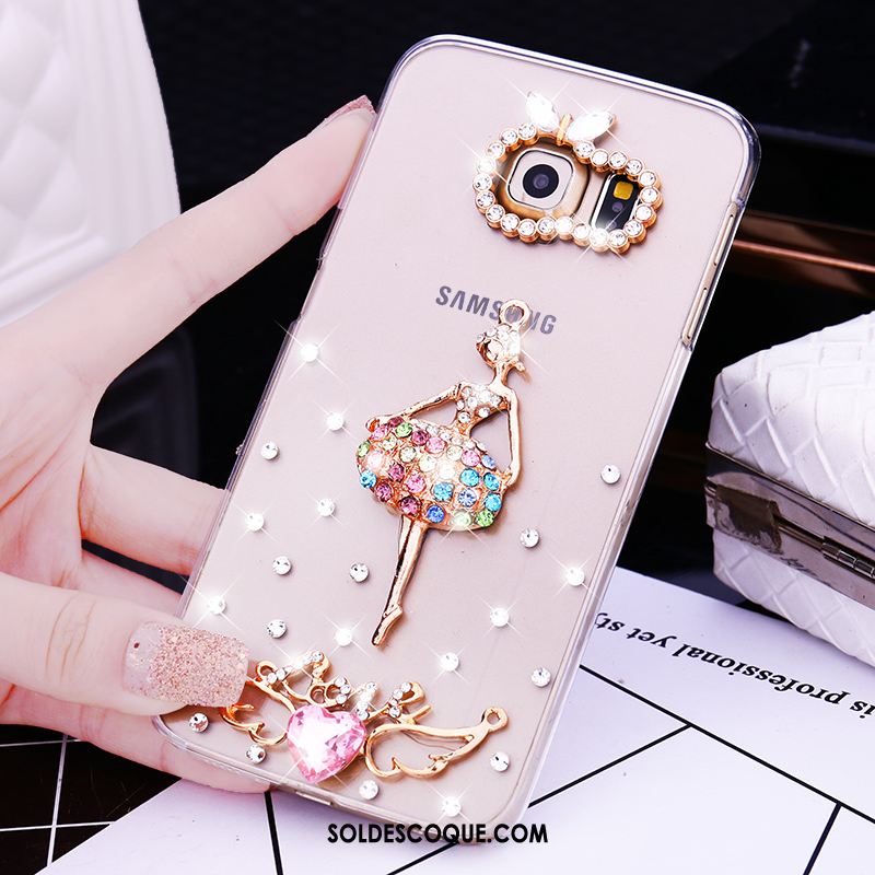 Coque Samsung Galaxy S6 Edge Téléphone Portable Difficile Strass Protection Étui Pas Cher