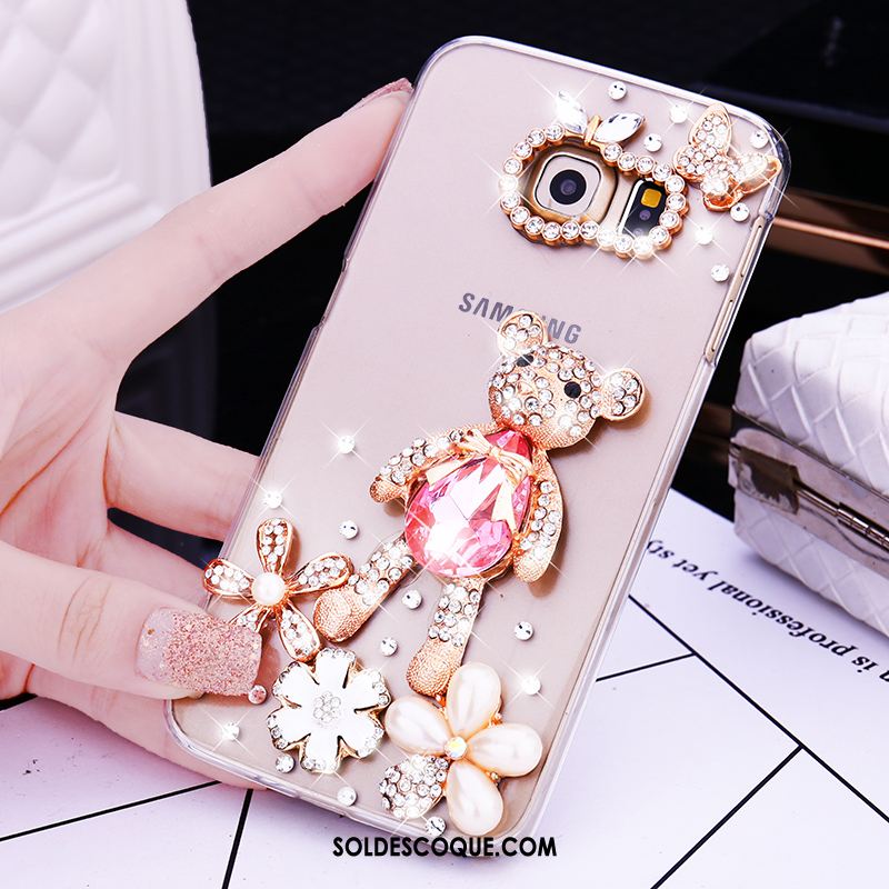 Coque Samsung Galaxy S6 Edge Téléphone Portable Difficile Strass Protection Étui Pas Cher