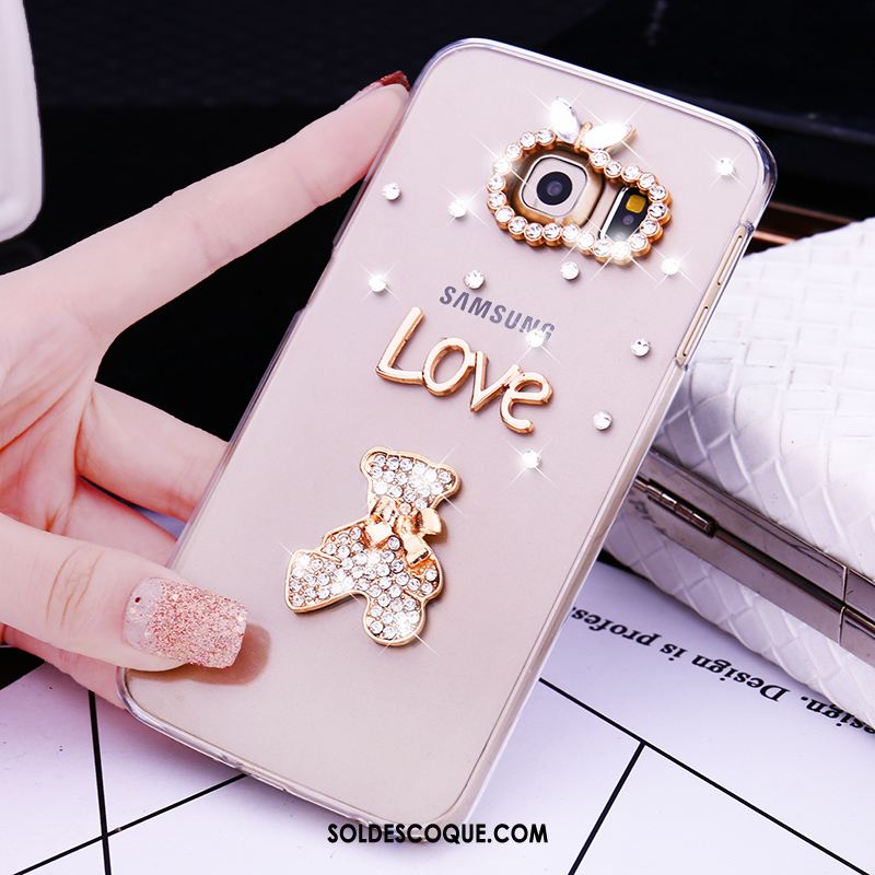 Coque Samsung Galaxy S6 Edge Téléphone Portable Difficile Strass Protection Étui Pas Cher