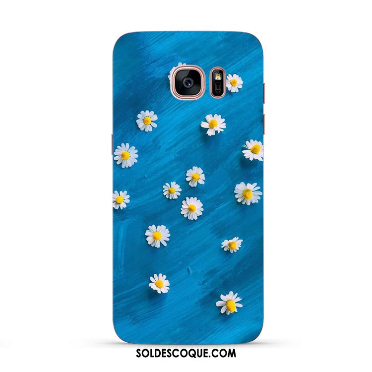 Coque Samsung Galaxy S6 Edge Étoile Noir Vent Fluide Doux Petite Marguerite Soldes