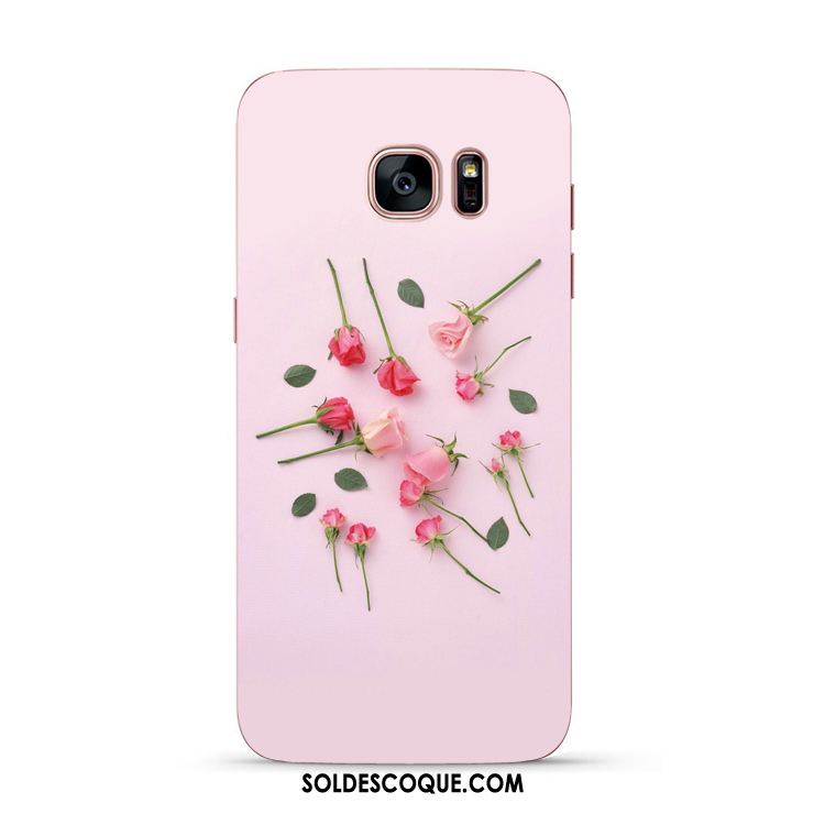 Coque Samsung Galaxy S6 Edge Étoile Noir Vent Fluide Doux Petite Marguerite Soldes