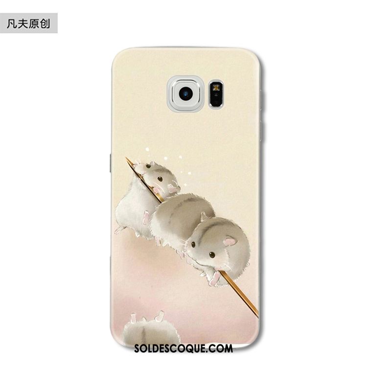 Coque Samsung Galaxy S6 Edge Étoile Rat Drôle Protection Silicone Pas Cher