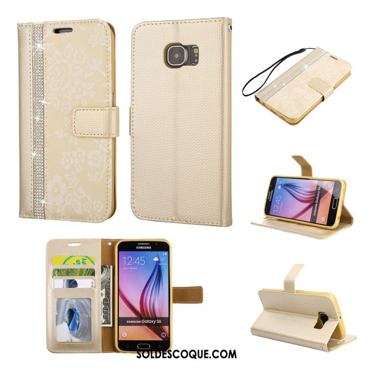 Coque Samsung Galaxy S6 Foncé Tout Compris Étui En Cuir Téléphone Portable Étoile Pas Cher