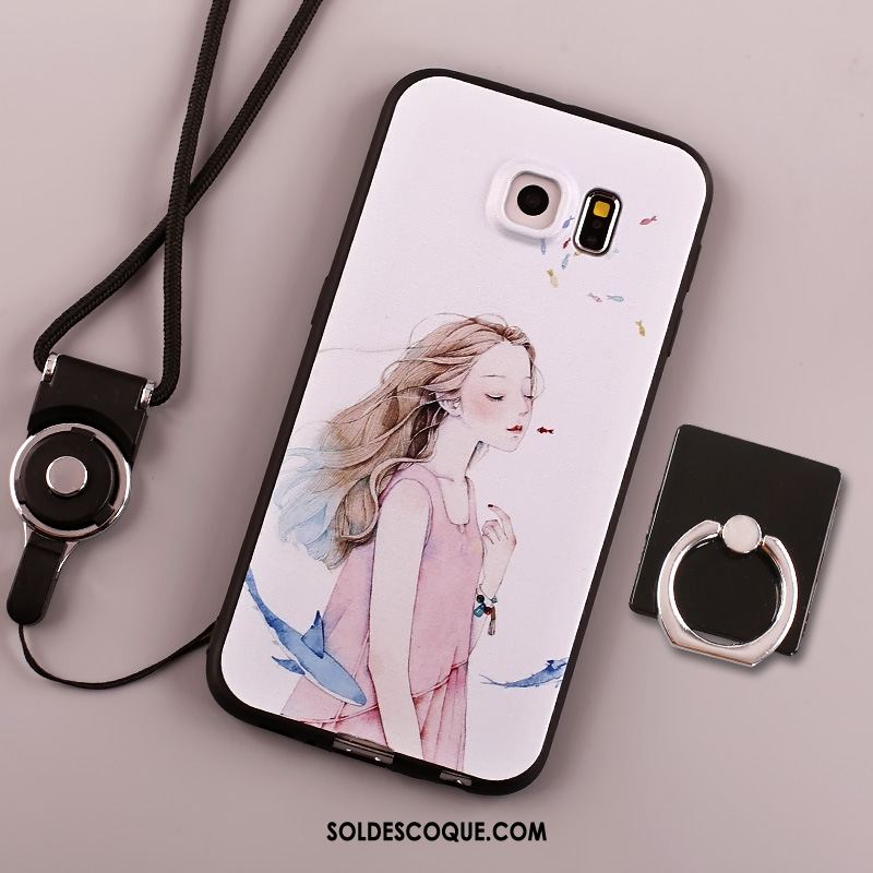 Coque Samsung Galaxy S6 Jeunesse Étoile Rose Incassable Silicone Pas Cher