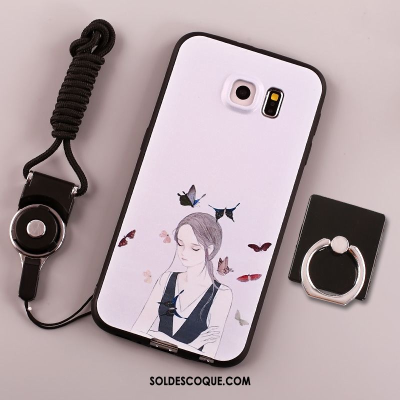 Coque Samsung Galaxy S6 Jeunesse Étoile Rose Incassable Silicone Pas Cher