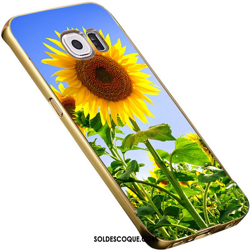 Coque Samsung Galaxy S6 Or Protection Étoile Miroir Métal Soldes