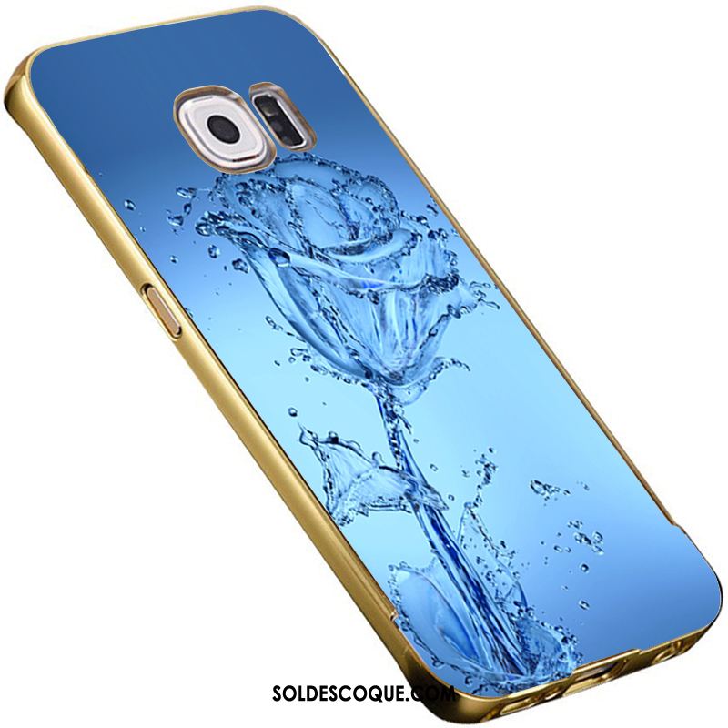 Coque Samsung Galaxy S6 Or Protection Étoile Miroir Métal Soldes