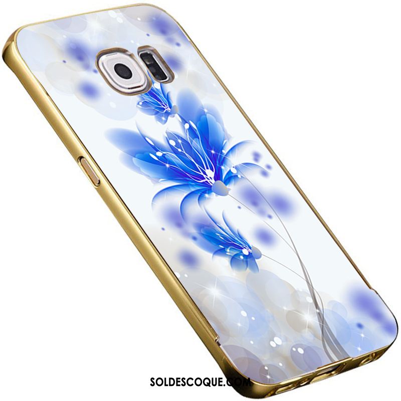 Coque Samsung Galaxy S6 Or Protection Étoile Miroir Métal Soldes