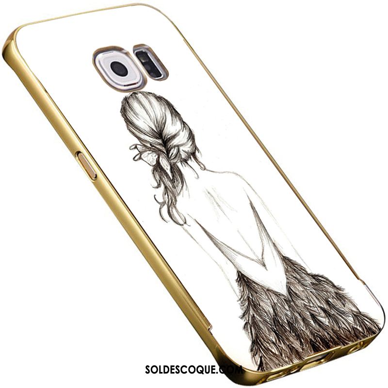 Coque Samsung Galaxy S6 Or Protection Étoile Miroir Métal Soldes