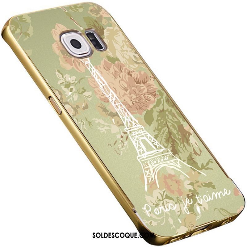 Coque Samsung Galaxy S6 Or Protection Étoile Miroir Métal Soldes