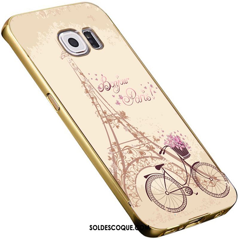 Coque Samsung Galaxy S6 Or Protection Étoile Miroir Métal Soldes