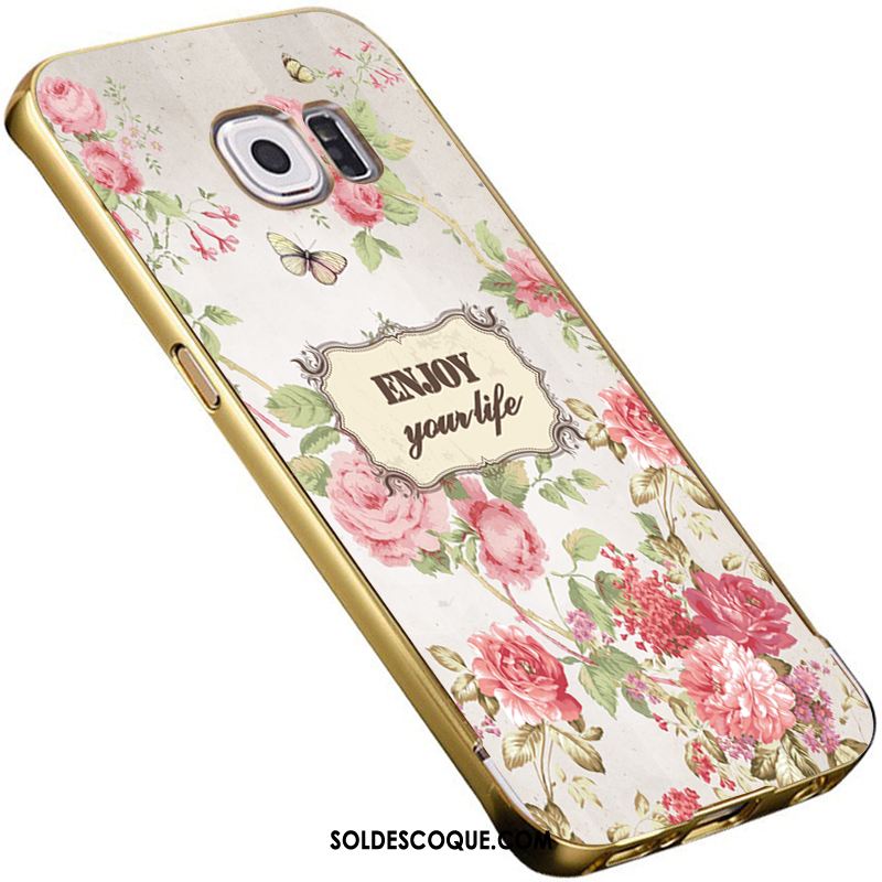 Coque Samsung Galaxy S6 Or Protection Étoile Miroir Métal Soldes