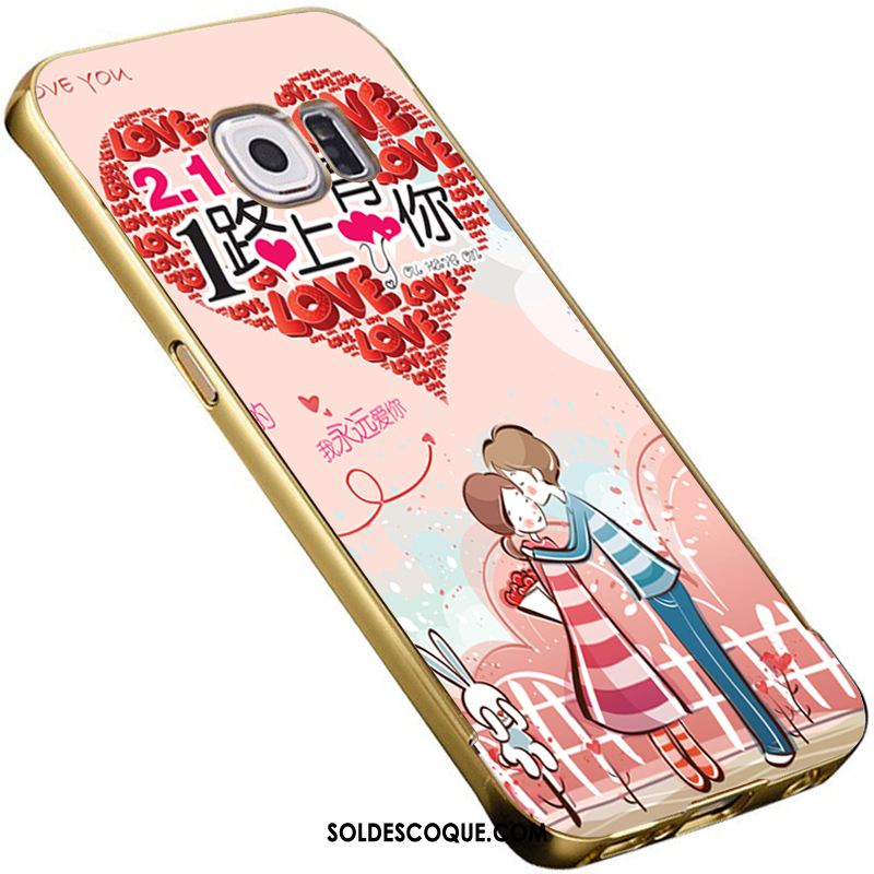 Coque Samsung Galaxy S6 Or Protection Étoile Miroir Métal Soldes