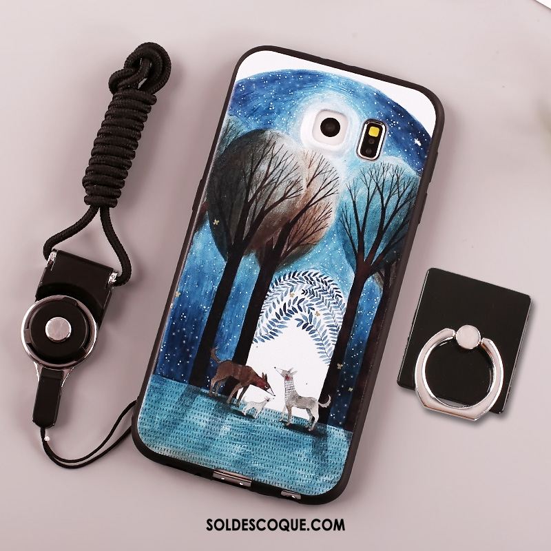 Coque Samsung Galaxy S6 Personnalité Téléphone Portable Délavé En Daim Fluide Doux Incassable Pas Cher