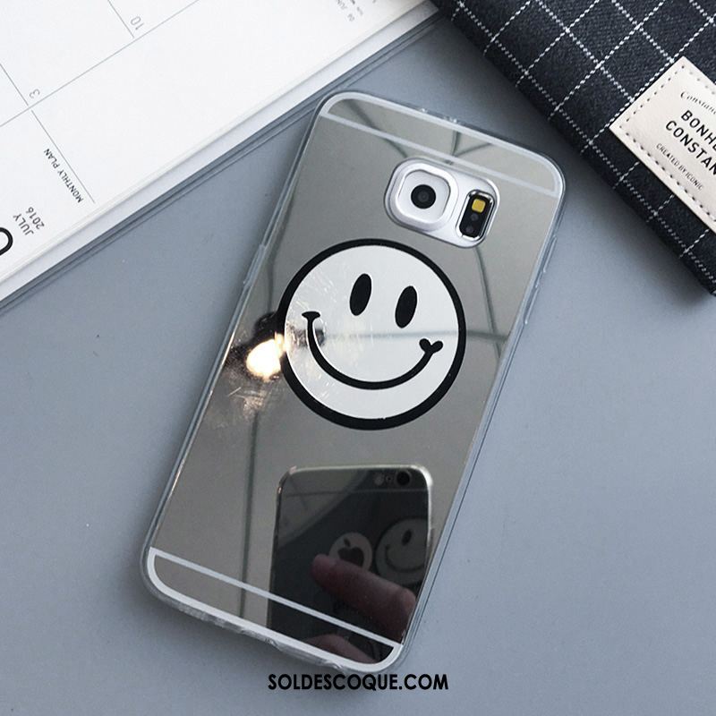 Coque Samsung Galaxy S6 Protection Souriant Miroir Tendance Silicone Pas Cher