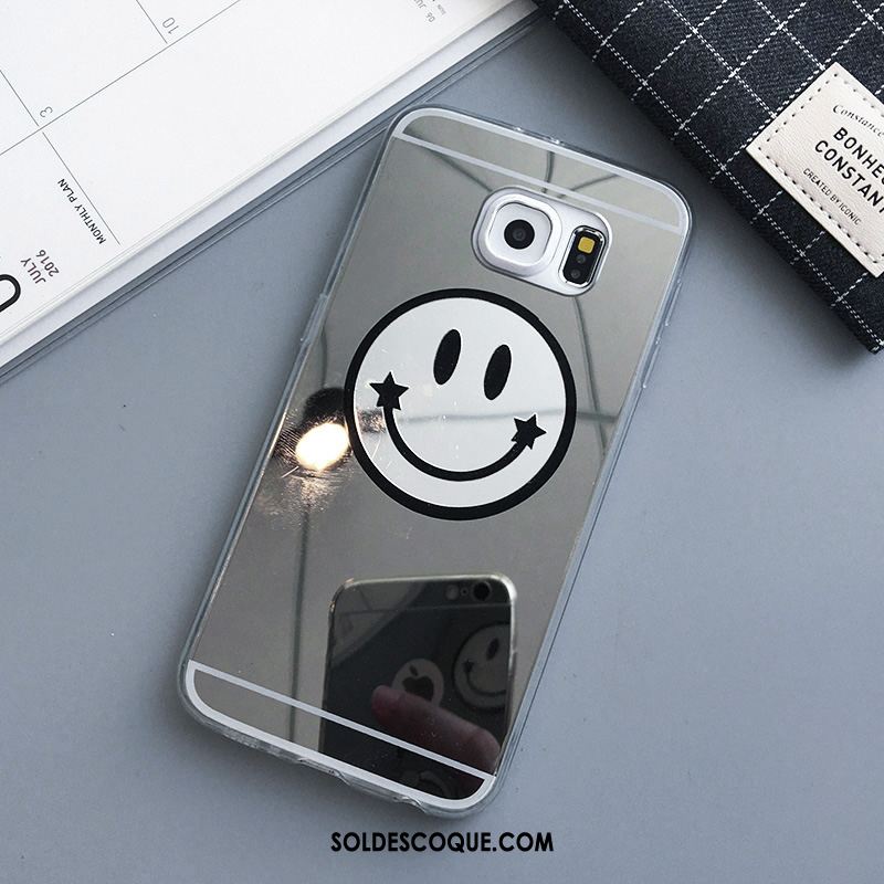 Coque Samsung Galaxy S6 Protection Souriant Miroir Tendance Silicone Pas Cher