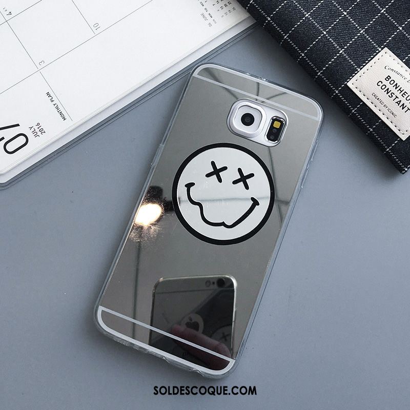 Coque Samsung Galaxy S6 Protection Souriant Miroir Tendance Silicone Pas Cher