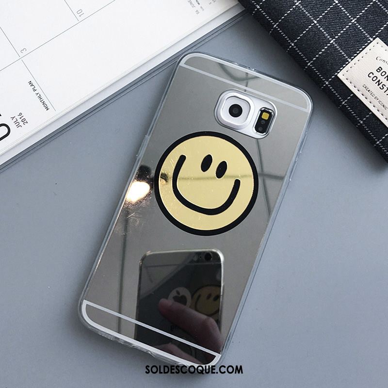 Coque Samsung Galaxy S6 Protection Souriant Miroir Tendance Silicone Pas Cher