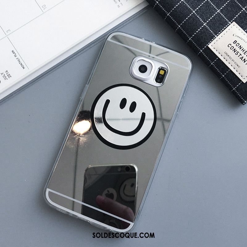 Coque Samsung Galaxy S6 Protection Souriant Miroir Tendance Silicone Pas Cher