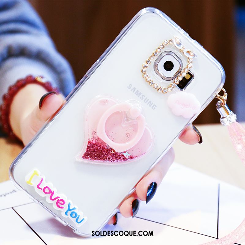 Coque Samsung Galaxy S6 Protection Téléphone Portable Fluide Doux Ornements Suspendus Incassable Pas Cher