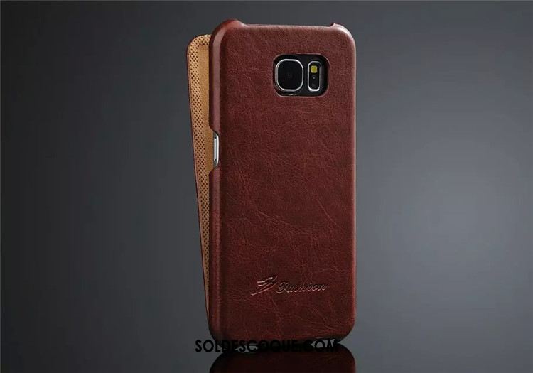 Coque Samsung Galaxy S6 Protection Étui En Cuir Étoile Clamshell Cuir Véritable Pas Cher