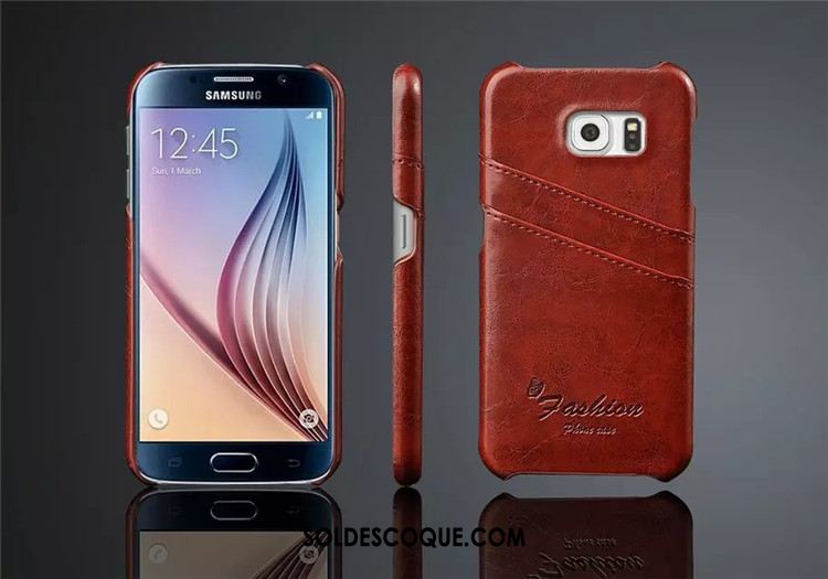 Coque Samsung Galaxy S6 Protection Étui En Cuir Étoile Clamshell Cuir Véritable Pas Cher