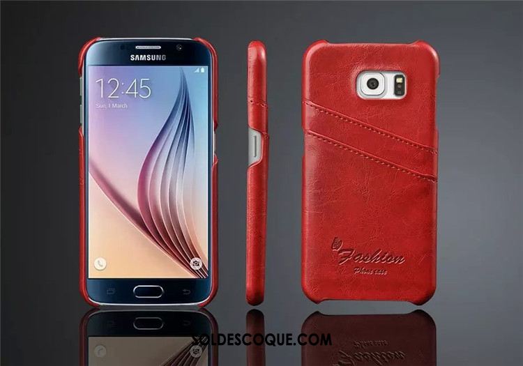 Coque Samsung Galaxy S6 Protection Étui En Cuir Étoile Clamshell Cuir Véritable Pas Cher