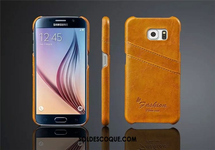 Coque Samsung Galaxy S6 Protection Étui En Cuir Étoile Clamshell Cuir Véritable Pas Cher