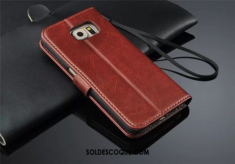 Coque Samsung Galaxy S6 Protection Étui En Cuir Étoile Clamshell Cuir Véritable Pas Cher