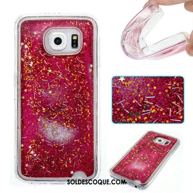 Coque Samsung Galaxy S6 Rose Fluide Doux Étui Protection Téléphone Portable En Vente