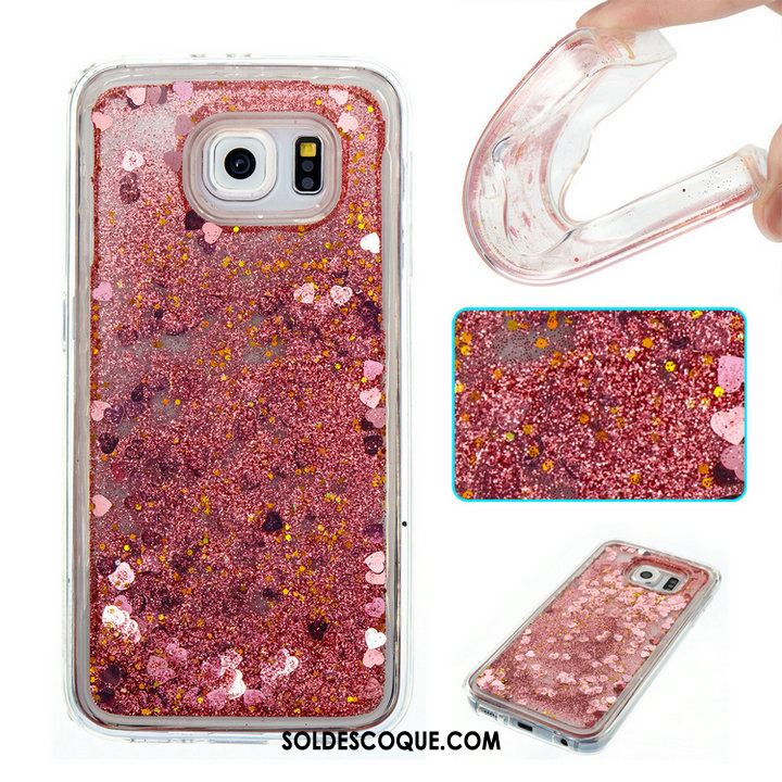 Coque Samsung Galaxy S6 Rose Fluide Doux Étui Protection Téléphone Portable En Vente
