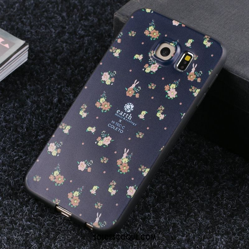 Coque Samsung Galaxy S6 Étoile Délavé En Daim Fluide Doux Protection Étui Soldes