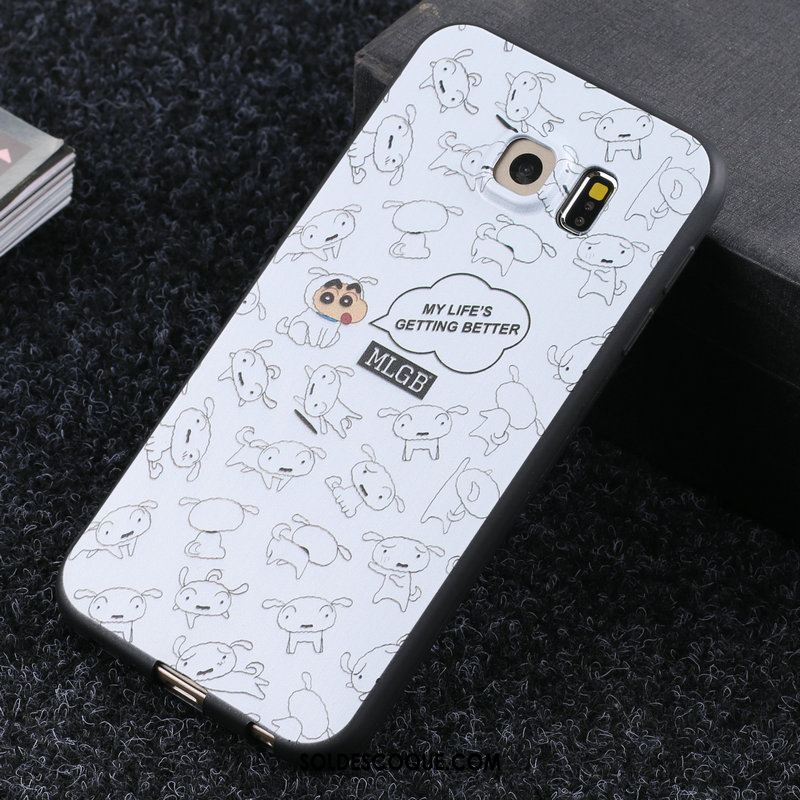 Coque Samsung Galaxy S6 Étoile Délavé En Daim Fluide Doux Protection Étui Soldes