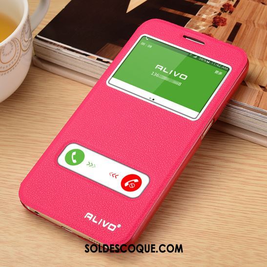 Coque Samsung Galaxy S6 Étoile Rouge Étui Étui En Cuir Téléphone Portable Pas Cher