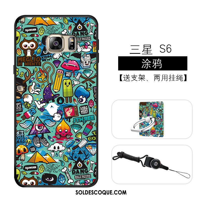 Coque Samsung Galaxy S6 Étui Incassable Bleu Fluide Doux Nouveau Pas Cher