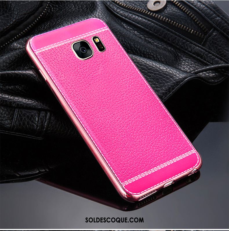 Coque Samsung Galaxy S6 Étui Rose Incassable Étoile Fluide Doux En Vente