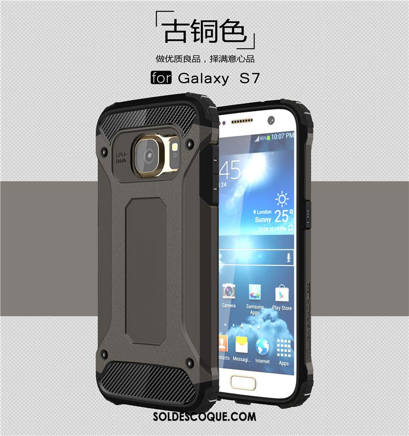 Coque Samsung Galaxy S7 Armure Étui Étoile Téléphone Portable Protection Pas Cher