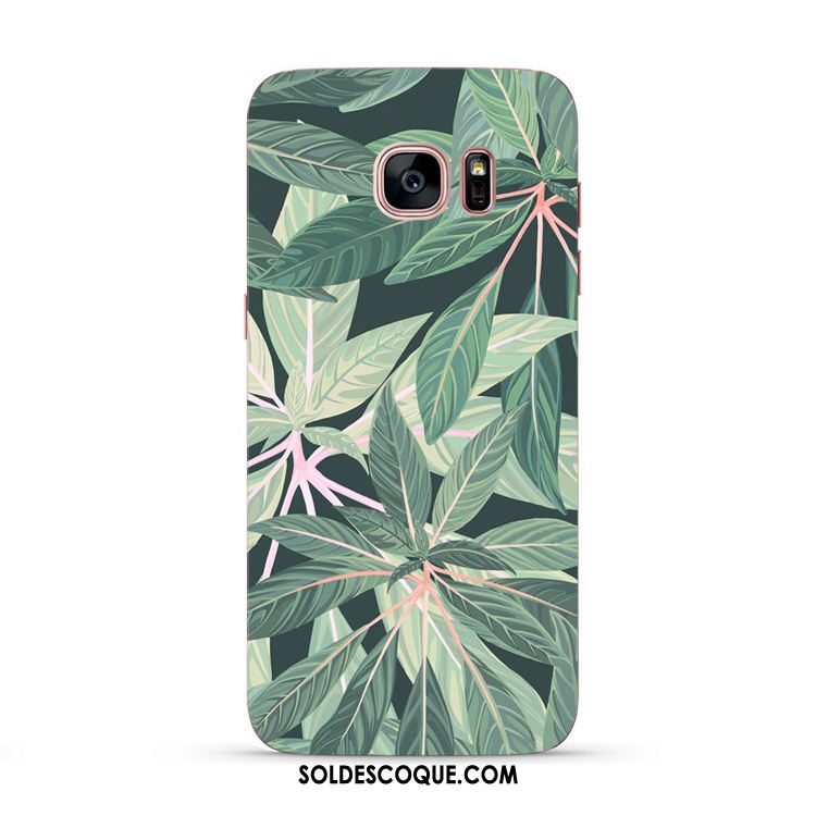 Coque Samsung Galaxy S7 Art Téléphone Portable Vert Étoile Fluide Doux En Vente