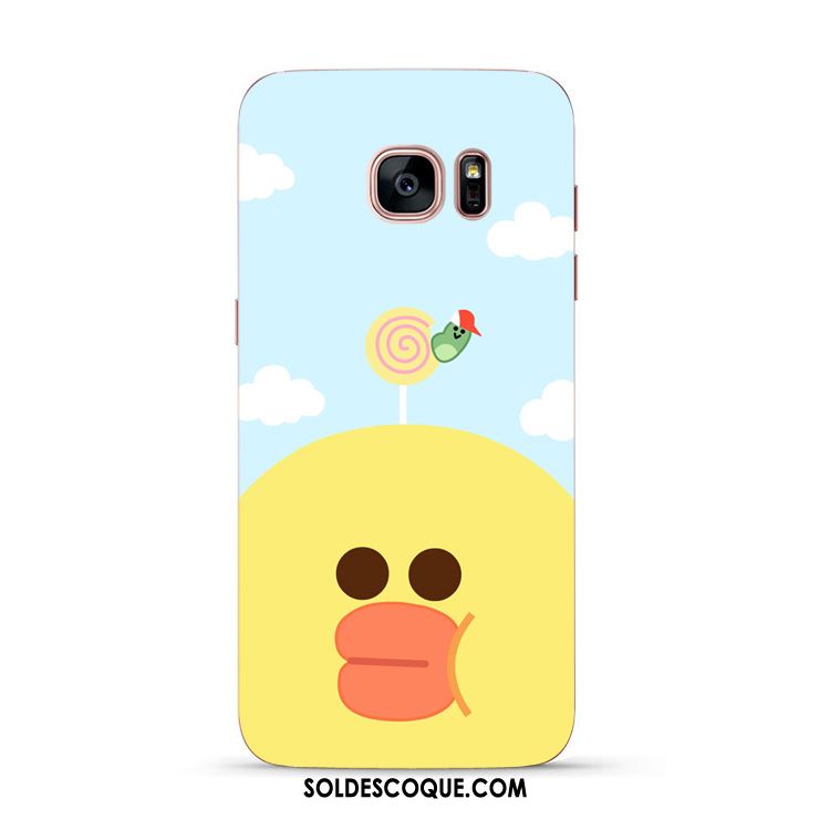 Coque Samsung Galaxy S7 Dessin Animé Amoureux Créatif Vert Canard Housse Soldes