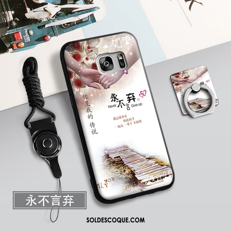 Coque Samsung Galaxy S7 Edge Créatif Rose Anneau Étoile Téléphone Portable Pas Cher