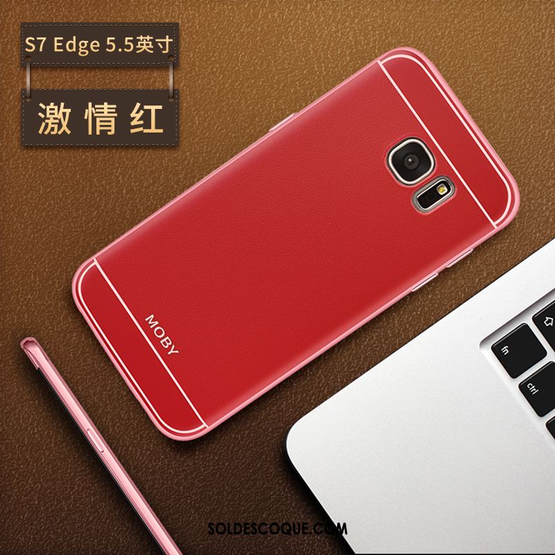 Coque Samsung Galaxy S7 Edge Incassable Téléphone Portable Rouge Nouveau Protection Pas Cher