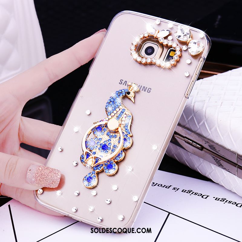 Coque Samsung Galaxy S7 Edge Or Étoile Étui Strass Anneau France