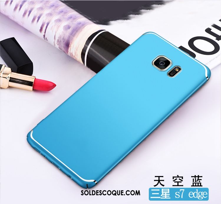 Coque Samsung Galaxy S7 Edge Protection Téléphone Portable Bleu Étoile Étui Pas Cher