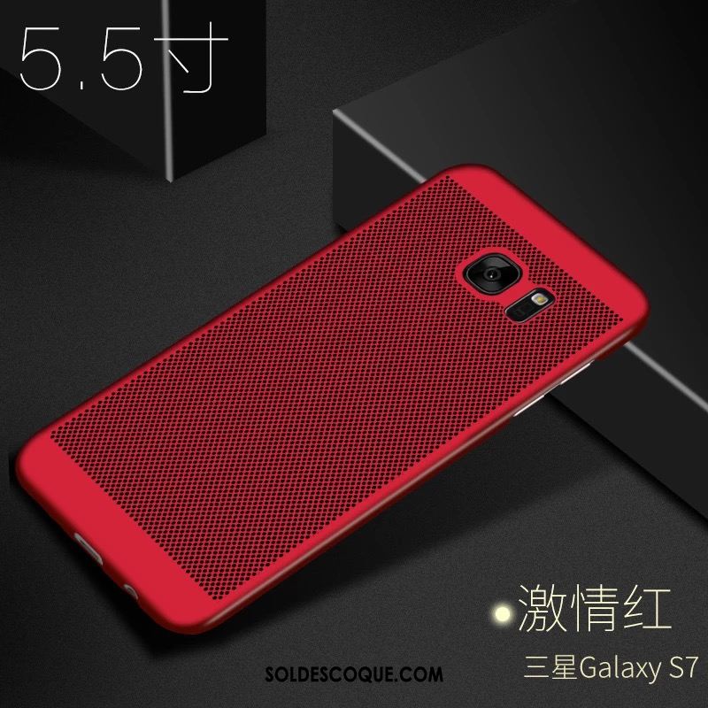 Coque Samsung Galaxy S7 Edge Protection Téléphone Portable Respirant Rouge Étoile En Vente