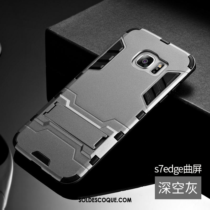 Coque Samsung Galaxy S7 Edge Silicone Difficile Étoile Protection Étui Pas Cher