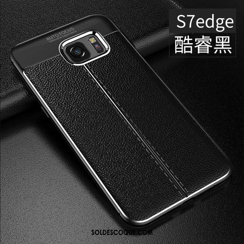 Coque Samsung Galaxy S7 Edge Tendance Personnalité Cuir Fluide Doux Incassable Pas Cher