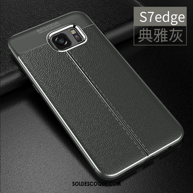 Coque Samsung Galaxy S7 Edge Tendance Personnalité Cuir Fluide Doux Incassable Pas Cher