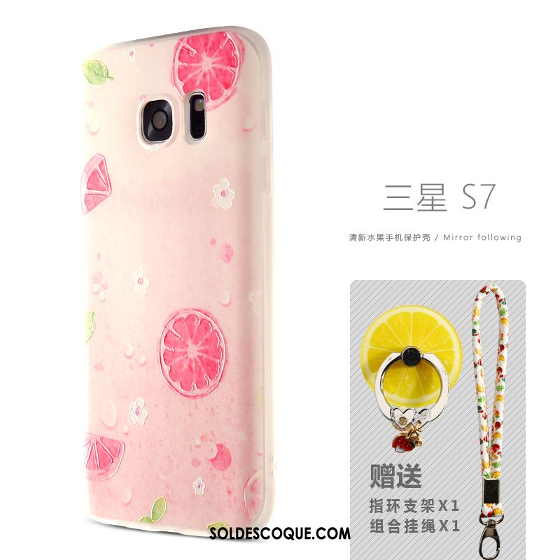 Coque Samsung Galaxy S7 Edge Tendance Téléphone Portable Transparent Silicone Peinture Soldes