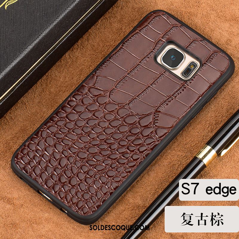 Coque Samsung Galaxy S7 Edge Très Mince Refroidissement Étui En Cuir Nouveau Étoile En Ligne