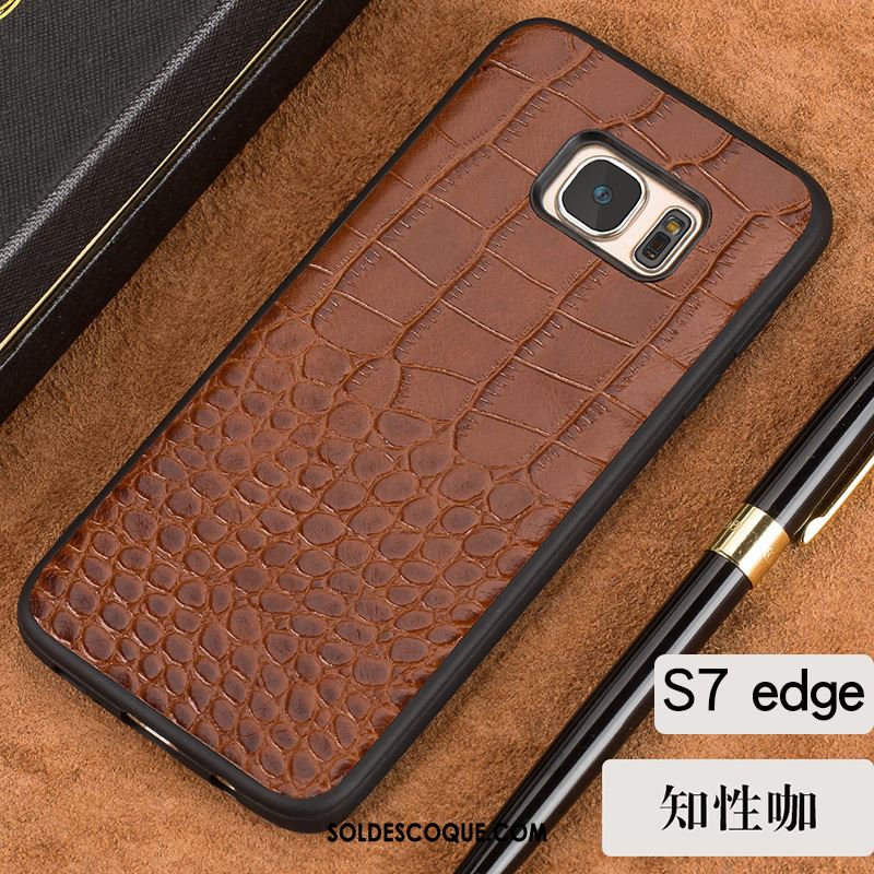 Coque Samsung Galaxy S7 Edge Très Mince Refroidissement Étui En Cuir Nouveau Étoile En Ligne